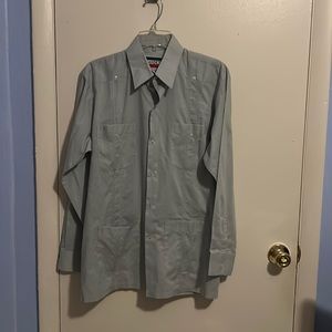 Bandetta M Gray Long Sleeve Collared Button-up Shirt